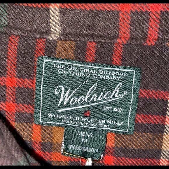 Woolrich Plaid Button Up LongSleeve Shirt Sz MED - Picture 12 of 14